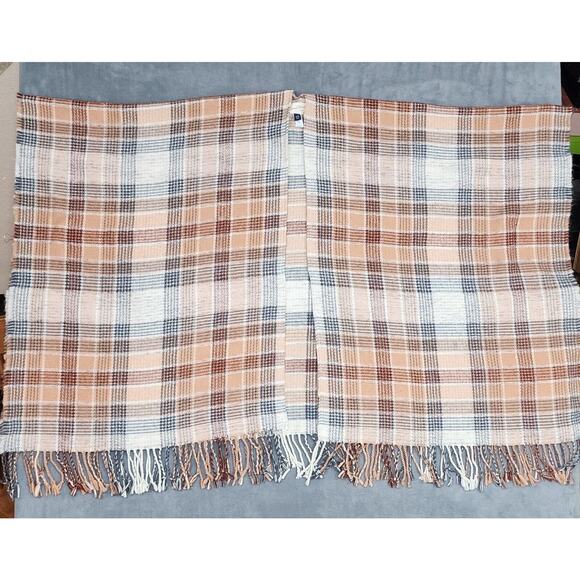 Universal Thread‎ Kimono Wrap Shaw One Size Warm Flowy Open Front Plaid Classic - Picture 3 of 7